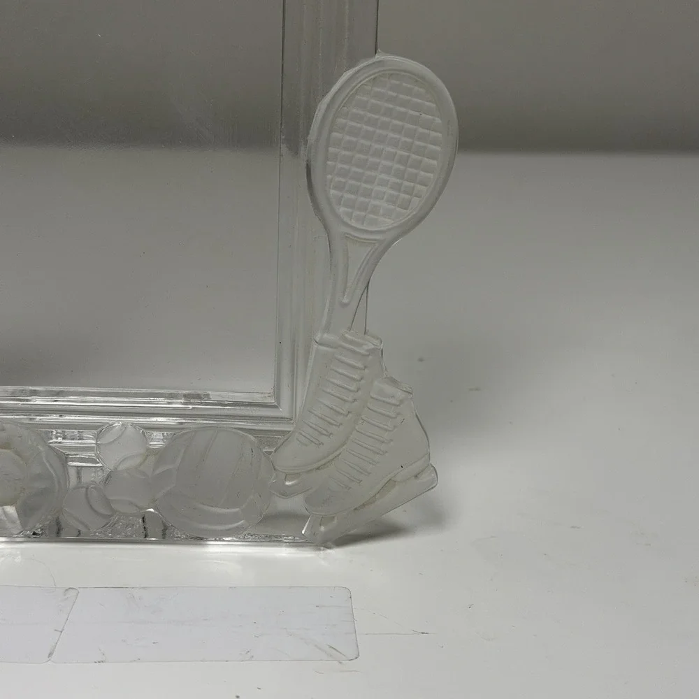 Princess House Moments of Pride Lead Crystal Picture Frame Sports‎ Tennis Soccer